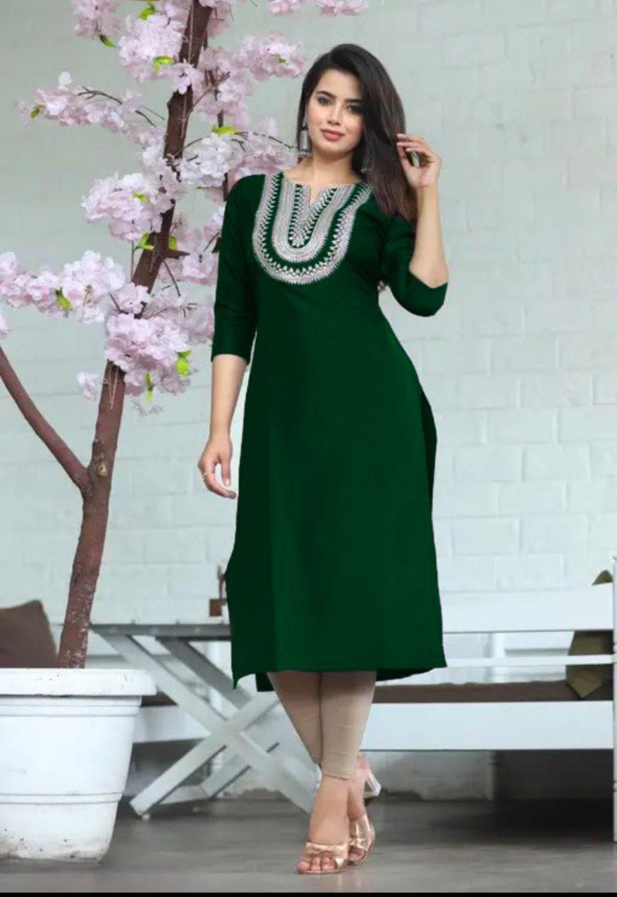 Si 146 By Krishi Art Silk Embroidery Kurti Wholesale Shop In Surat